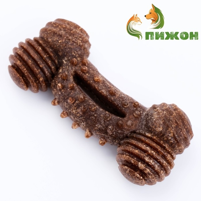 Игрушка для собак Игрушка для собак "Кость с шипами", TPR+Бамбук, 11 см