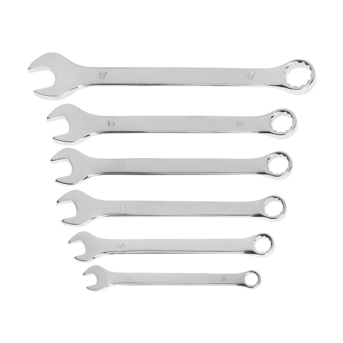 Набор ключей комбинированных в холдере ТУНДРА, CrV, зеркальные, 8 - 17 мм, 6 шт. Набор ключей комбинированных в холдере ТУНДРА, CrV, зеркальные, 8 - 17 мм, 6 шт.