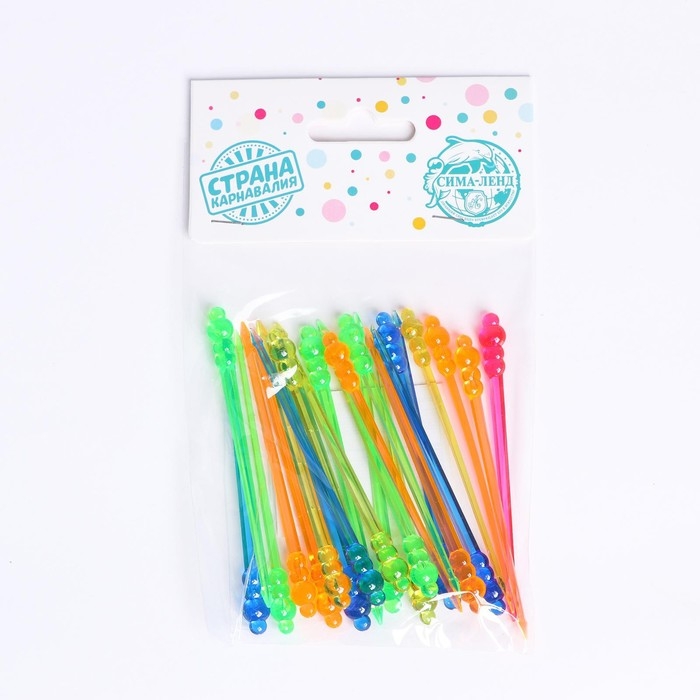 Шпажки для канапе «Шарики», в наборе 24 штуки Шпажки для канапе «Шарики», в наборе 24 штуки