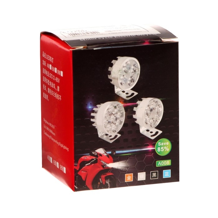 Фара cветодиодная для мототехники, 4 LED, IP65, 4.5 Вт, направленный свет Фара cветодиодная для мототехники, 4 LED, IP65, 4.5 Вт, направленный свет