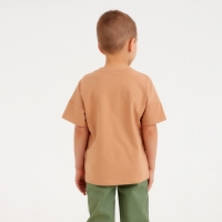 Футболка детская MINAKU:Basic line kids цвет песочный, рост 158