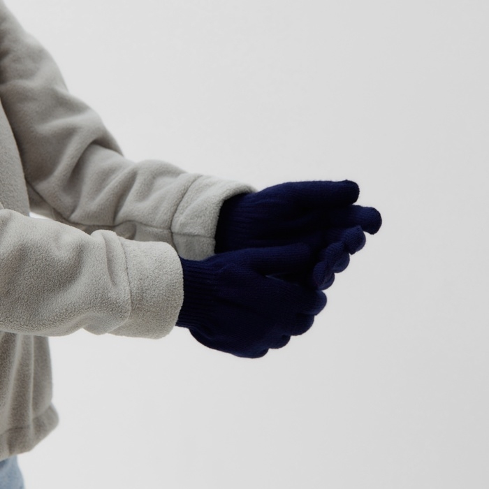 Перчатки детские MINAKU  Перчатки детские MINAKU "Однотонные",цв. синий, р-р 16 (10-12 лет)