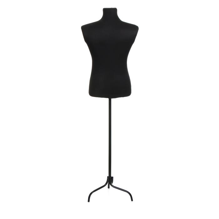 Манекен портновский на стойке «Мужской» 44-48, 106×80×95 см цвет чёрный