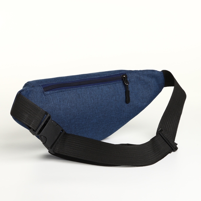 Поясная сумка на молнии, 3 наружных кармана, цвет синий Поясная сумка на молнии, 3 наружных кармана, цвет синий