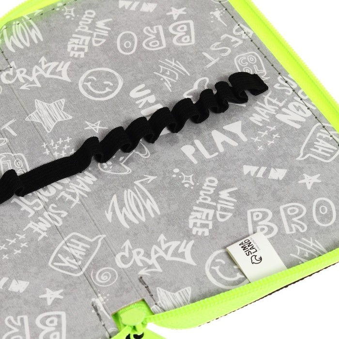 Пенал 2 секции 110*190 ткань ПКТ 11-42 Пенал 2 секции 110*190 ткань ПКТ 11-42 "Чёрный-ярко-салатовый" 56331