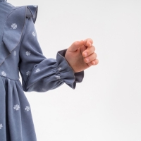 Платье детское KAFTAN "Листочки", р. 30 (98-104), синий