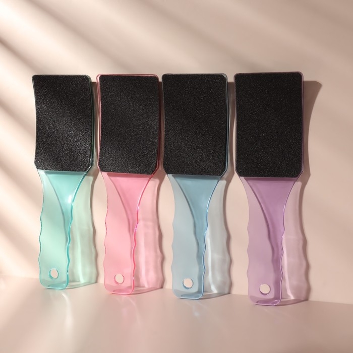 Пилка для ног, эргономичная, наждачная, двусторонняя, 23 см, цвет МИКС