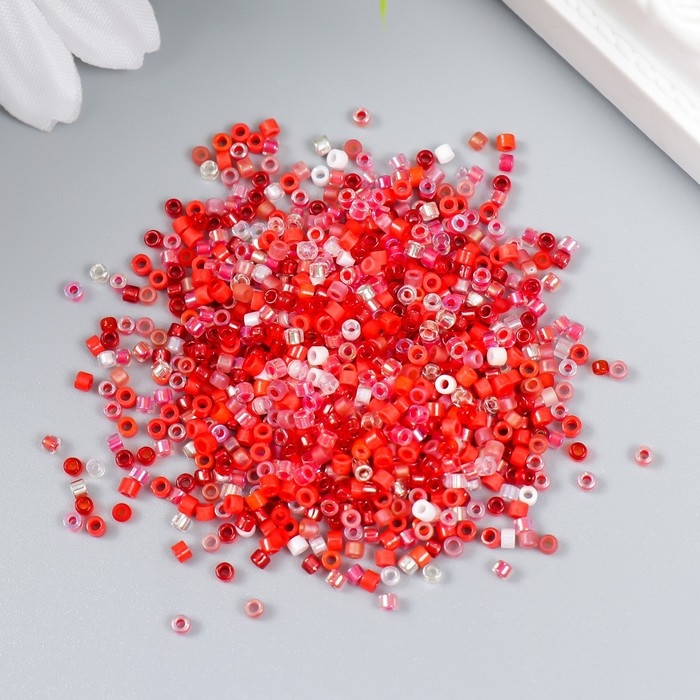 Бисер стекло 12/0  Бисер стекло 12/0 "Перламутр. Красное ассорти" 10 гр