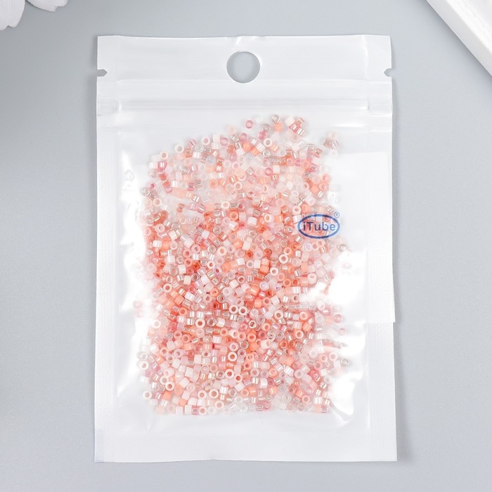 Бисер стекло 12/0 Бисер стекло 12/0 "Перламутр. Нежно-розовое ассорти" 10 гр