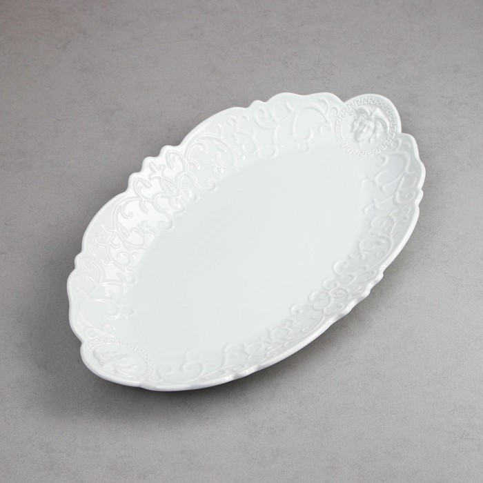 Блюдо Veronica, овальное, белое, фарфор, Иран Блюдо Veronica, овальное, белое, фарфор, Иран