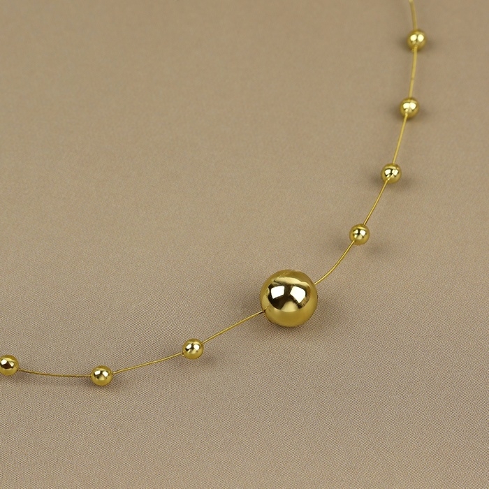 Жемчуг на леске, 3/8 мм, 10 ± 1 м, цвет золотой Жемчуг на леске, 3/8 мм, 10 ± 1 м, цвет золотой