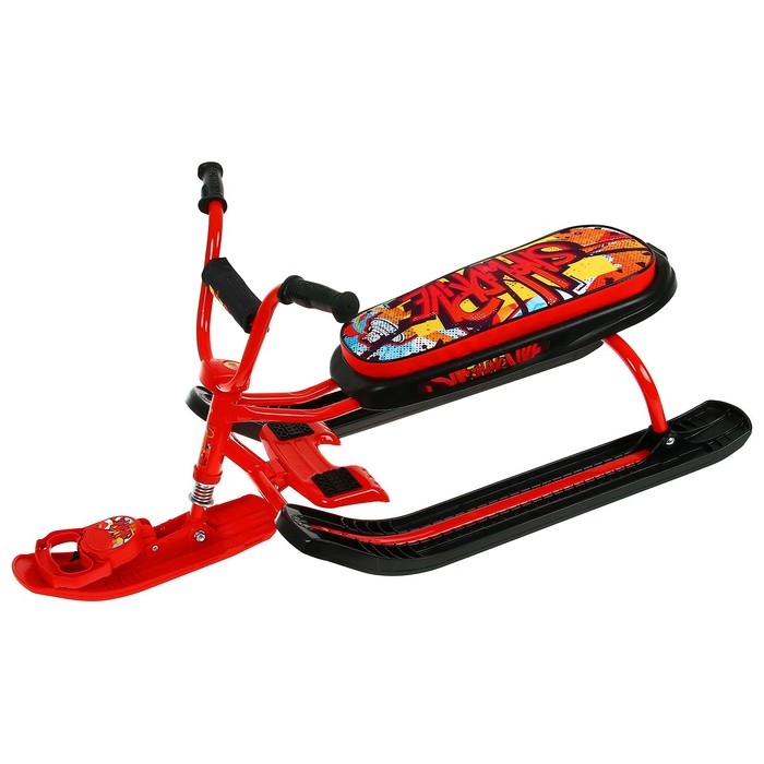 Снегокат «С граффити», СНД1/GR, цвет красный Снегокат «С граффити», СНД1/GR, цвет красный