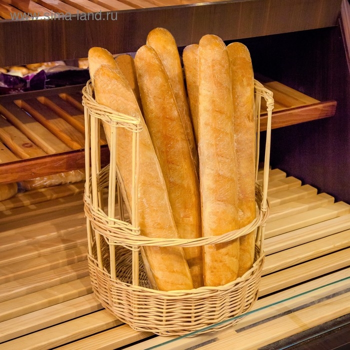 Корзина торговая для багетов, 30х30х40 см, ива Корзина торговая для багетов, 30х30х40 см, ива