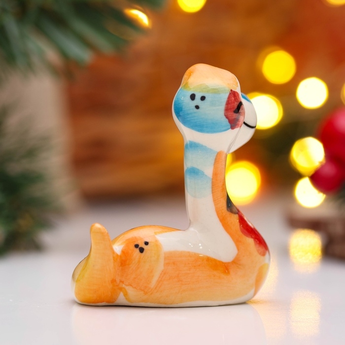 Сувенир Сувенир "Удав" 7х6,5 см, гжель, цвет