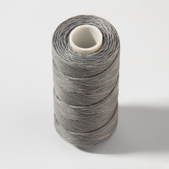 Нитки вощёные, плоские, 150D/16, 0,8 мм, 50 ± 2 м, цвет светло-серый Нитки вощёные, плоские, 150D/16, 0,8 мм, 50 ± 2 м, цвет светло-серый