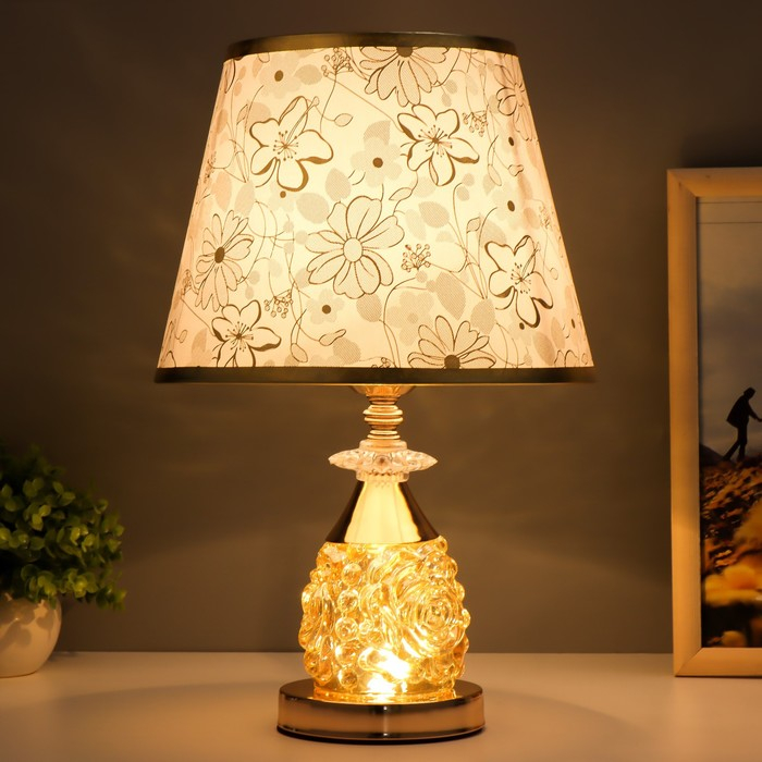 Лампа настольная Лампа настольная "Мурайя" E27 40W низ с подсветкой 24х24х40,5 см