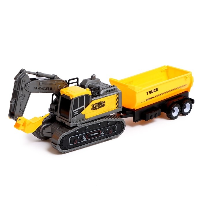 Экскаватор инерционный «Стройка», с прицепом, МИКС Экскаватор инерционный «Стройка», с прицепом, МИКС