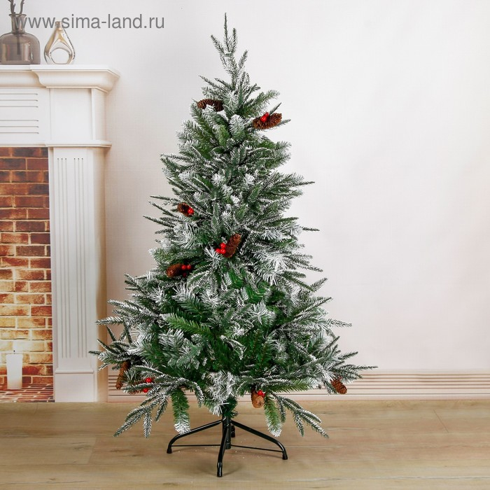 Ёлка  Ёлка "Виктория с калиной и шишками" 120 см d нижнего яруса 80 см 322 ветки
