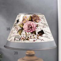 Лампа настольная "Птица в цветочном саду" серая Е14 220В 35,5х24,5х24,5 см