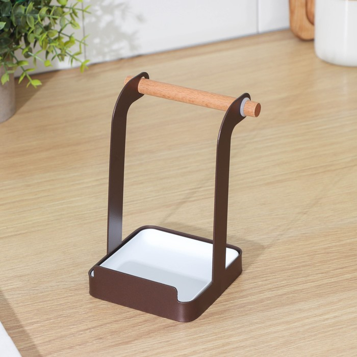 Подставка под ложку Доляна «Лофт», цвет коричневый Подставка под ложку Доляна «Лофт», цвет коричневый