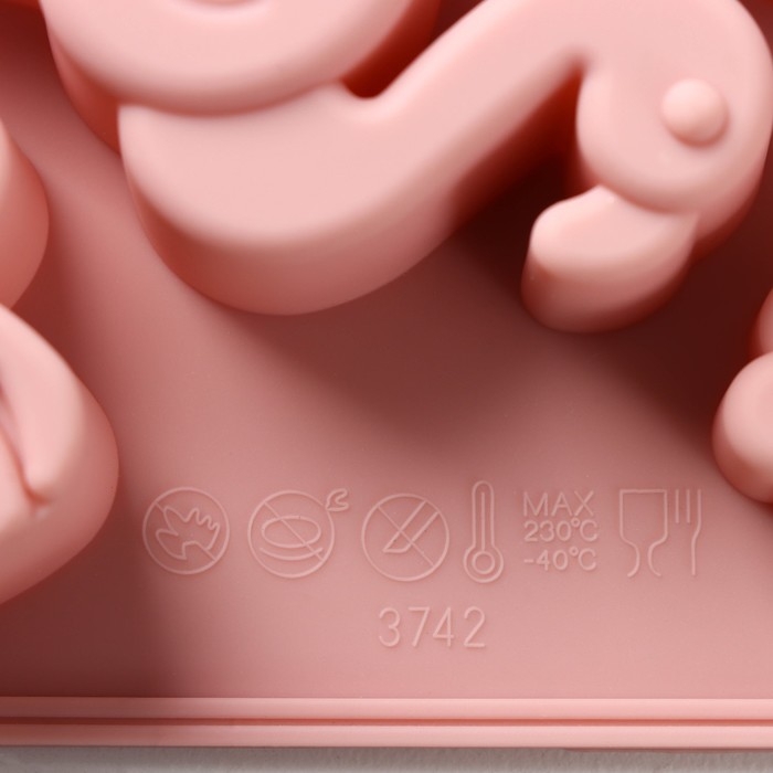 Форма для выпечки Доляна «Тропики», силикон, 18×14×2,5 см, цвет розовый