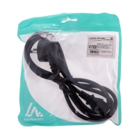 Кабель питания Luazon KDGN-005, Schuko - C13, 10 А, 1.5 м, 3-х жильный, черный