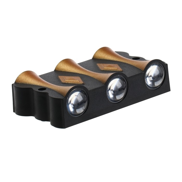 Светильник фасадный «Глосс», FSD-045, 6 Вт, 3000К, 3 луча, IP65, 220 В, пластик, черный Светильник фасадный «Глосс», FSD-045, 6 Вт, 3000К, 3 луча, IP65, 220 В, пластик, черный