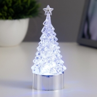 Ночник "Елка" LED 1Вт RGB 3хLR44 хром 4х4х11см
