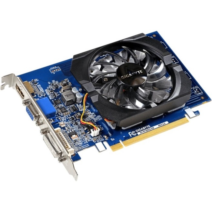 Видеокарта Gigabyte GT730, 2Гб, 64bit, GDDR3, HDMI, DVI, VGA Видеокарта Gigabyte GT730, 2Гб, 64bit, GDDR3, HDMI, DVI, VGA