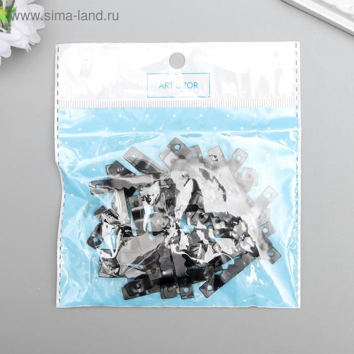 Зубчатая подвеска для картин, фоторамок металл (набор 40 шт) чёрная 4х0,5 см Зубчатая подвеска для картин, фоторамок металл (набор 40 шт) чёрная 4х0,5 см