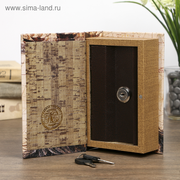 Сейф дерево книга  Сейф дерево книга "Флот" кожзам 17х11х5 см