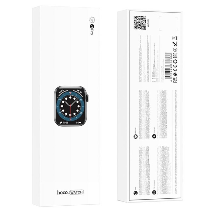 Смарт-часы Hoco Y1 Pro, 1.91, 240х285, BT5.0, 280 мАч, Lightning, чёрные