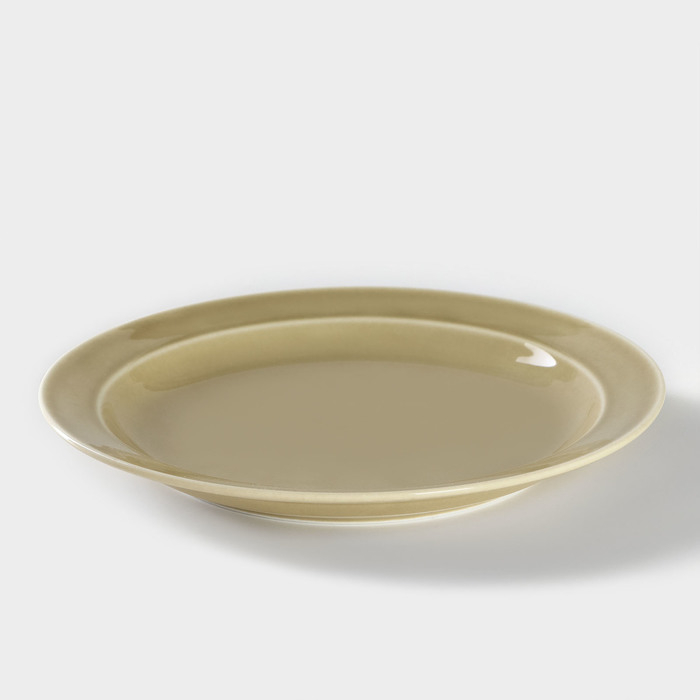 Тарелка мелкая «Акварель», d=24 см, цвет фисташковый Тарелка мелкая «Акварель», d=24 см, цвет фисташковый