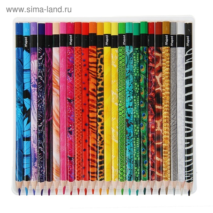 Карандаши трёхгранные 24 цвета, Maped Color Peps Animals Карандаши трёхгранные 24 цвета, Maped Color Peps Animals