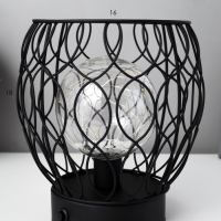 Ночник "Монта" LED от батареек 3хАА черный 17,5х17,5х19,5 см RISALUX