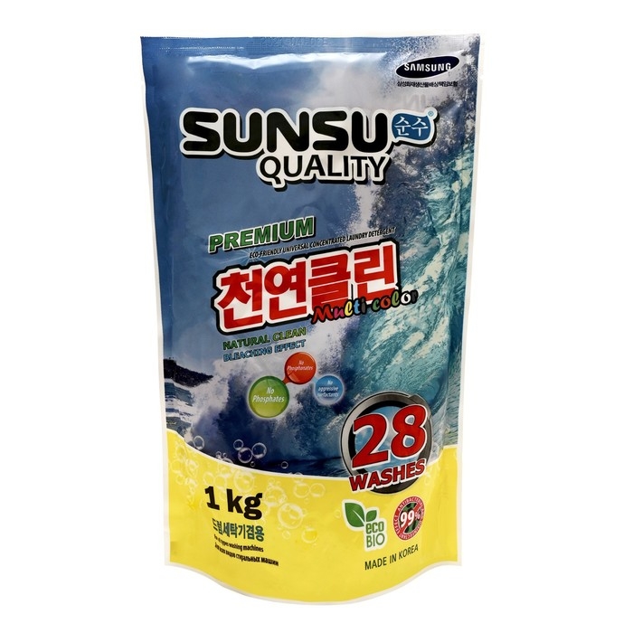 Стиральный порошок SUNSU-Q, концентрированный, для стирки цветного белья,1 кг Стиральный порошок SUNSU-Q, концентрированный, для стирки цветного белья,1 кг
