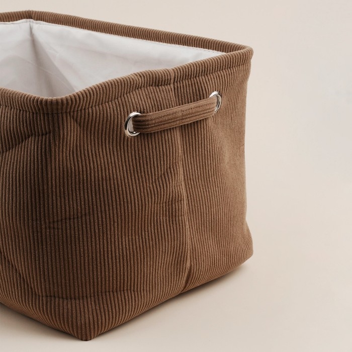 Короб для хранения вещей SL Home, 35×25×23 см, цвет серый Короб для хранения вещей SL Home, 35×25×23 см, цвет серый