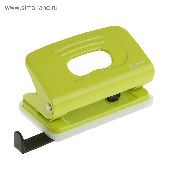 Дырокол с линейкой 10 листов, Lamark Metallic, светло-зелёный Дырокол с линейкой 10 листов, Lamark Metallic, светло-зелёный