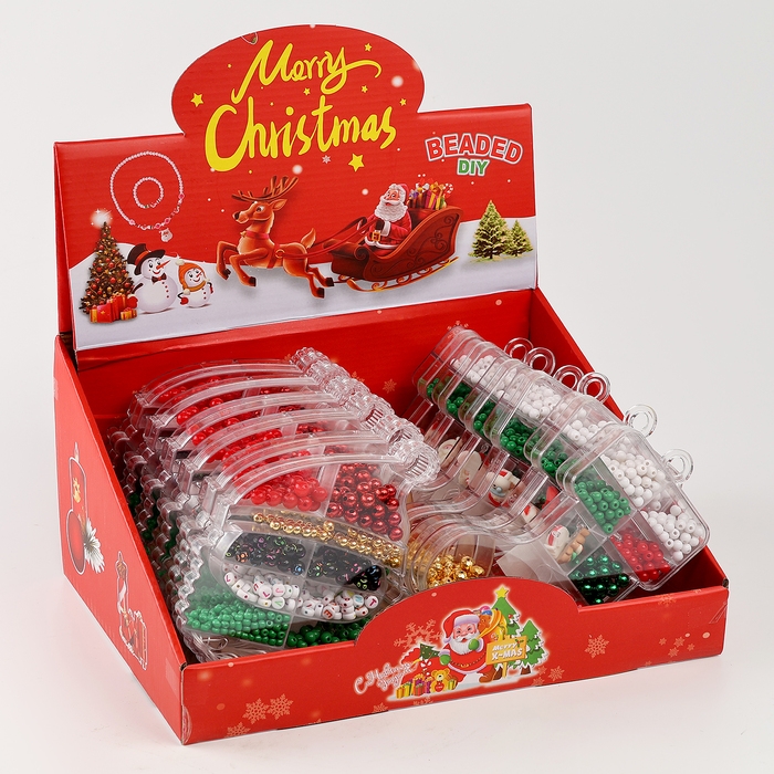 Набор для творчества «Новогоднее украшение из бусин», виды МИКС