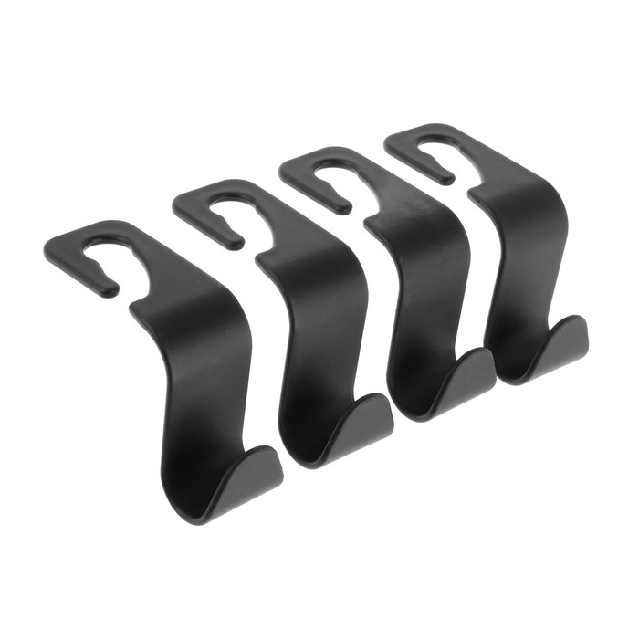 Крючок TORSO на подголовник, набор 4 шт, черный Крючок TORSO на подголовник, набор 4 шт, черный