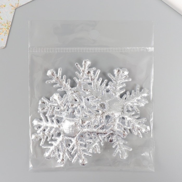 Декор для творчества Декор для творчества "Снежинка" Серебро, 6 см (набор 6 шт)