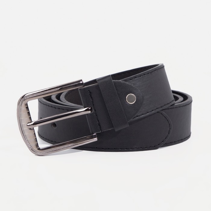 Ремень мужской, ширина 3,5 см, винт, пряжка металл, цвет чёрный Ремень мужской, ширина 3,5 см, винт, пряжка металл, цвет чёрный