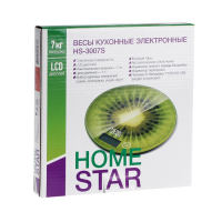 Весы кухонные HOMESTAR HS-3007, электронные, до 7 кг, зелёные