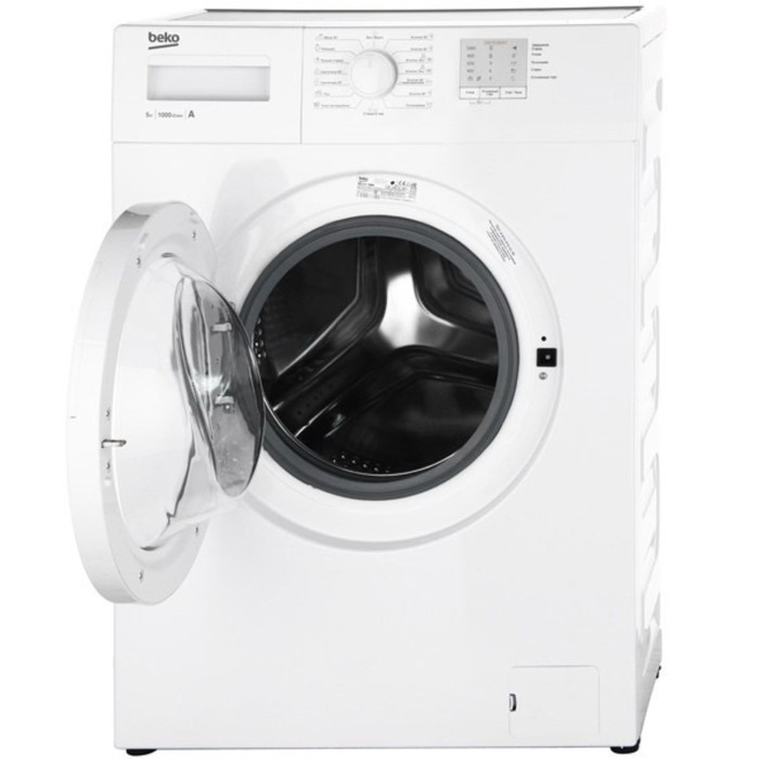 Стиральная машина Beko WRS5511BWW, класс А, 1000 об/мин, до 5 кг, белая Стиральная машина Beko WRS5511BWW, класс А, 1000 об/мин, до 5 кг, белая
