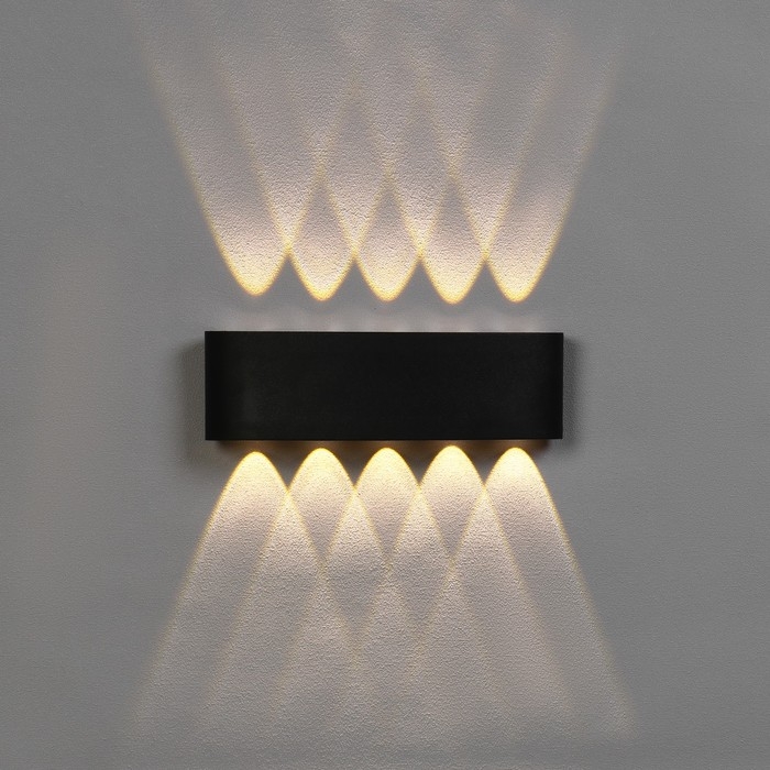 Светильник фасадный «Полусфера», FSD-066, 10 Вт, 3000К, 5 лучей, IP65, 220 В, пластик, черн. 10084 Светильник фасадный «Полусфера», FSD-066, 10 Вт, 3000К, 5 лучей, IP65, 220 В, пластик, черн. 10084