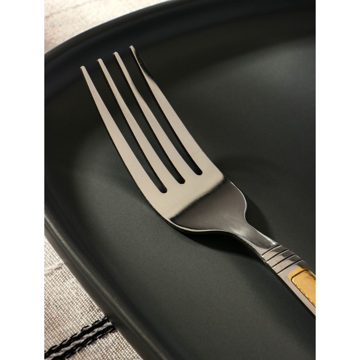 Набор вилок столовых Доляна «Перту», h=20,2 см, 6 шт, цвет серебряный