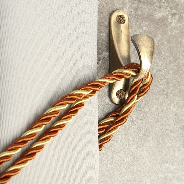 Крючок для штор KS101 CAPPIO, однорожковый, цвет бронза, 2 шт Крючок для штор KS101 CAPPIO, однорожковый, цвет бронза, 2 шт