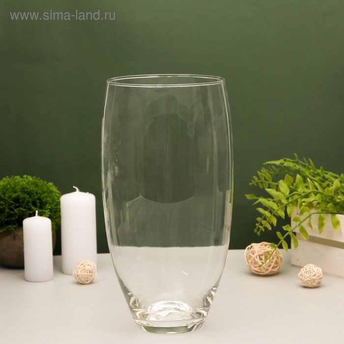 Ваза  Ваза "Малага" средняя 30х15 см,  3,95л прозрачная