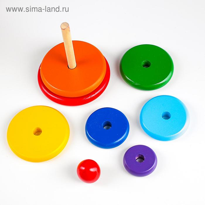 Пирамидка «Радуга» 8 деталей Пирамидка «Радуга» 8 деталей