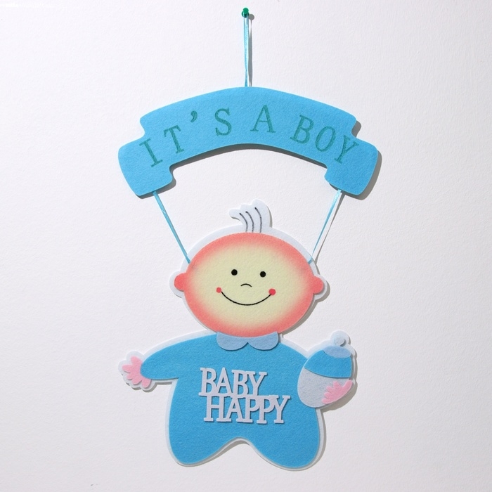 Декоративное украшение (подвеска)  Декоративное украшение (подвеска) "BABY HAPPY BOY" 32х32х52 см